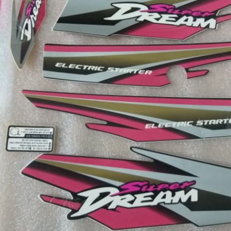 Tem xe Super DREAM hàng đẹp, Tem hàng đẹp lắp được cả dream thái và dream việt các đời