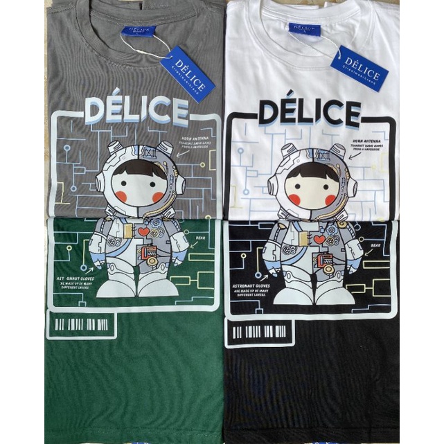 Áo thun%Cotton Full size% ảnh thật Délice phi hành gia