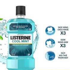 Nước xúc miệng Listerine 250ml nước súc miệng bạc hà thơm mát (1 chai)