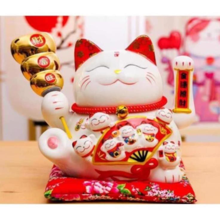[RẺ NHẤT SHOPEE] Mèo Thần Tài Maneki Nhật Bản, Cao 20cm