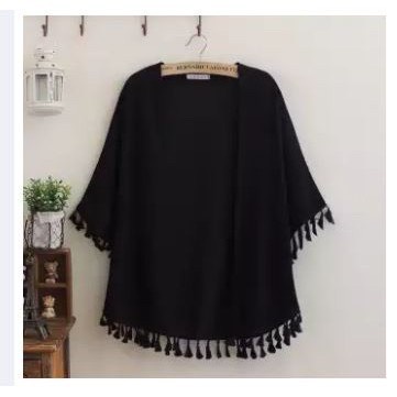 Áo Khoác Kimono Tua Rua Đi Biển Hai Màu - OK008