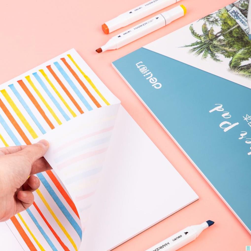 Giấy vẽ màu marker chuyên dụng Deli - 30 tờ 110gsm - 73609 / 73610 .
