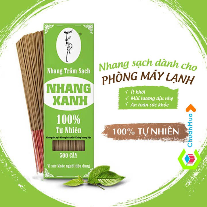 Nhang Xanh Hương Thơm Tự Nhiên Sạch Vì Sức Khoẻ (Mùi thơm, dễ chịu, sử dụng trong phòng lạnh,...)