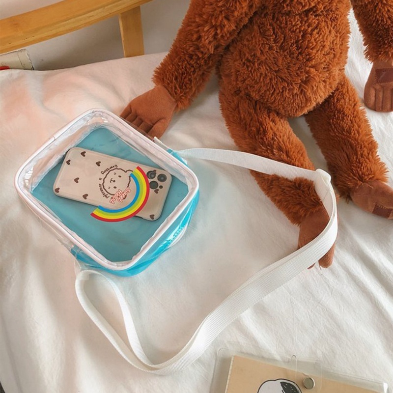 Túi Đeo Chéo Mini Bằng PVC Trong Suốt Dễ Thương Cho Nữ