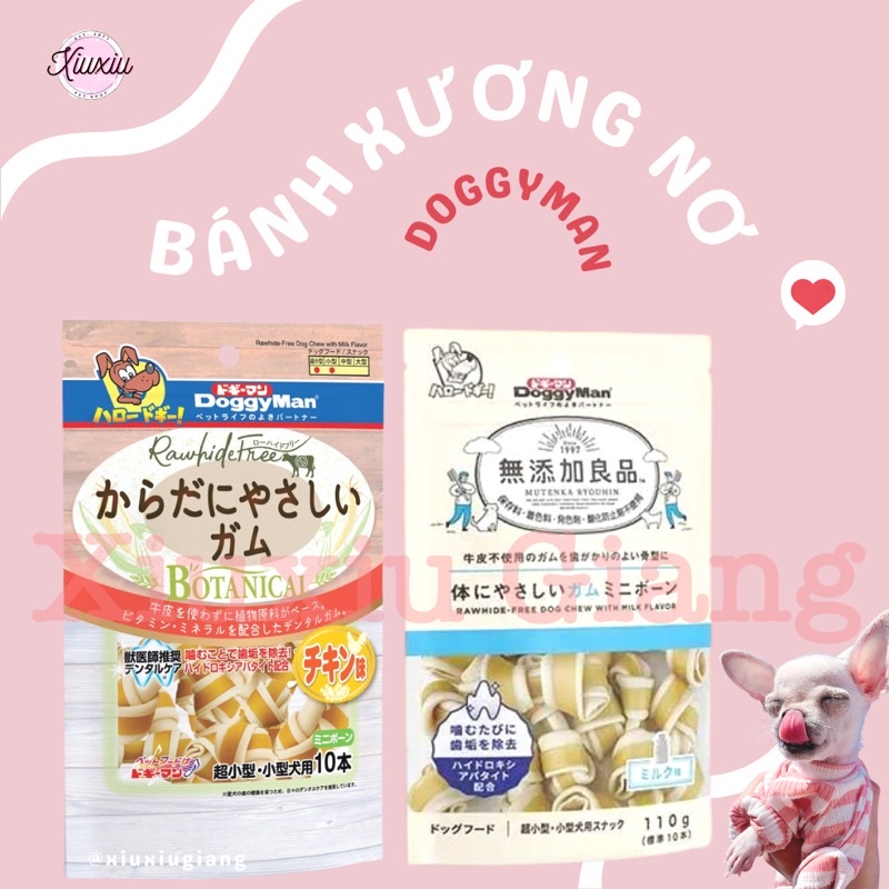 [Bánh Thưởng] Bánh Xương Nơ Snack Gặm Cho Chó DoggyMan - Xiuxiu Giang