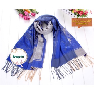 Khăn choàng Pashmina Hoa dừa xanh ( nhiều màu ) cao cấp 