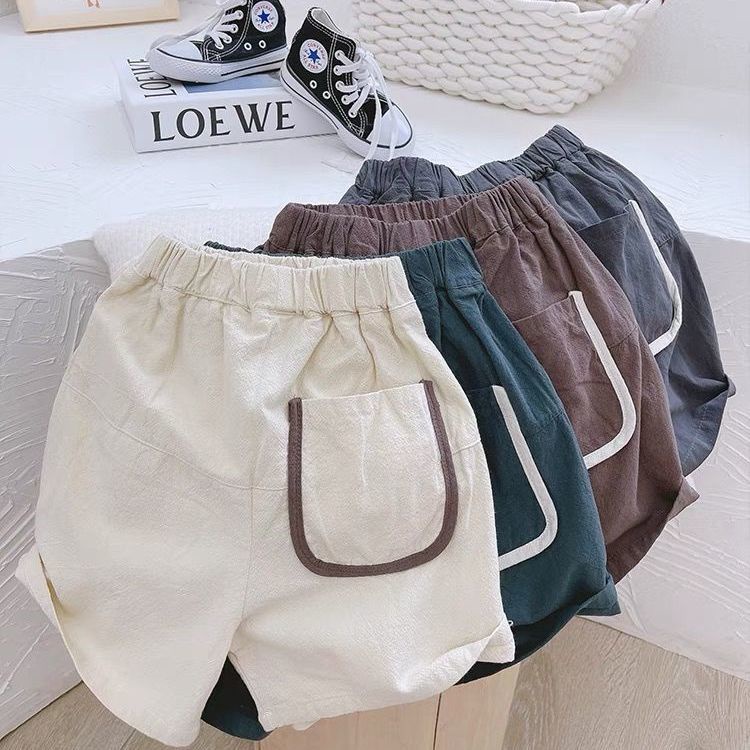Quần Short Đi Biển Màu Sắc Đơn Giản Cho Bé