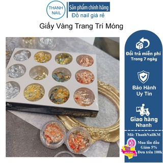 Giấy vàng trang trí móng, Giấy nhún nail vàng bạc