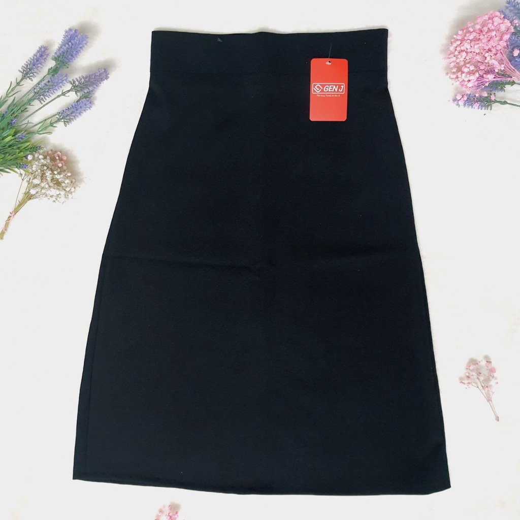Chân váy midi dài Gen J đầm midi trơn vintage dáng dài - CV 011