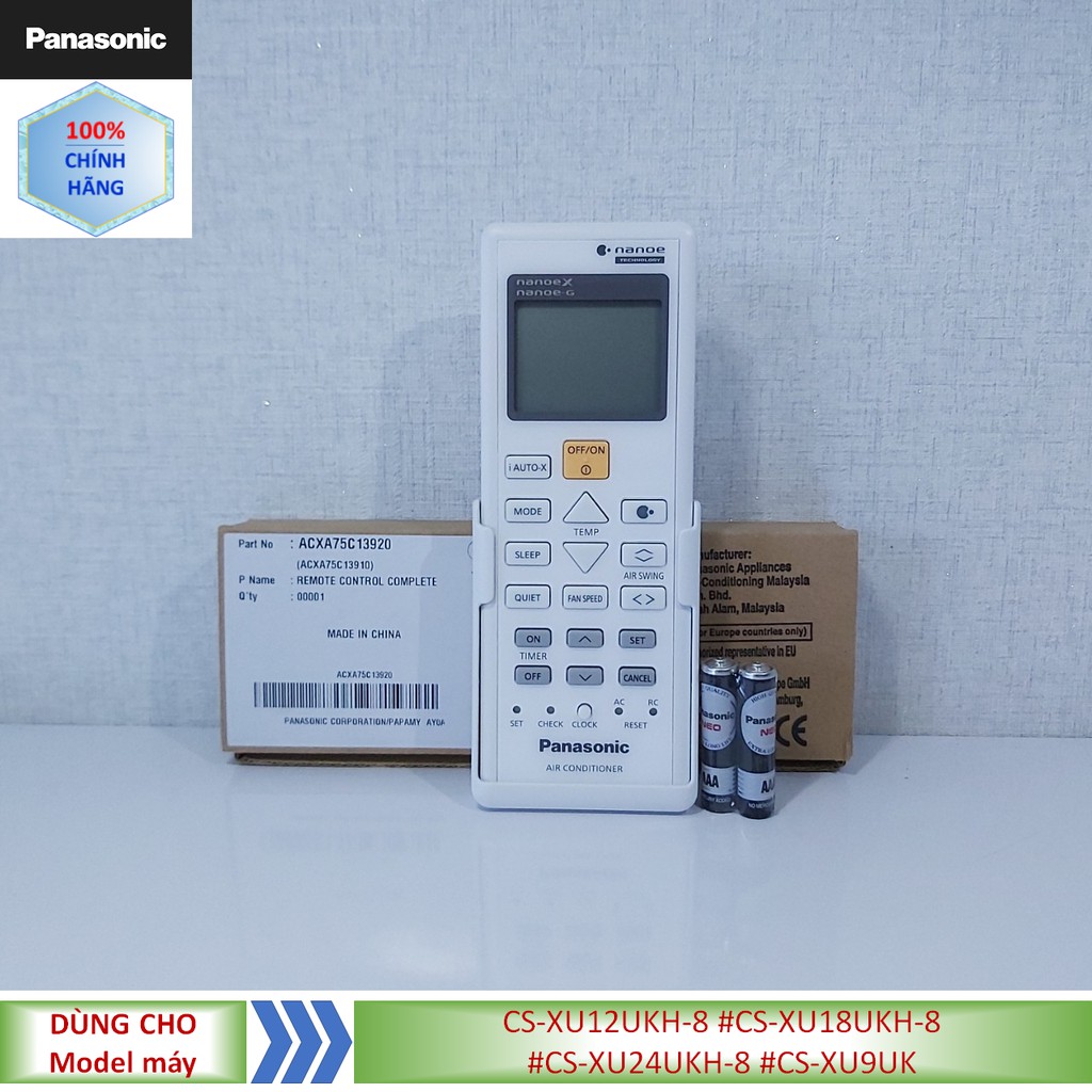 Phụ kiện Điều khiển điều hòa Panasonic model #CS-XU9UKH-8 #CS-XU12UKH-8 #CS-XU18UKH-8 #CS-XU24UKH-8