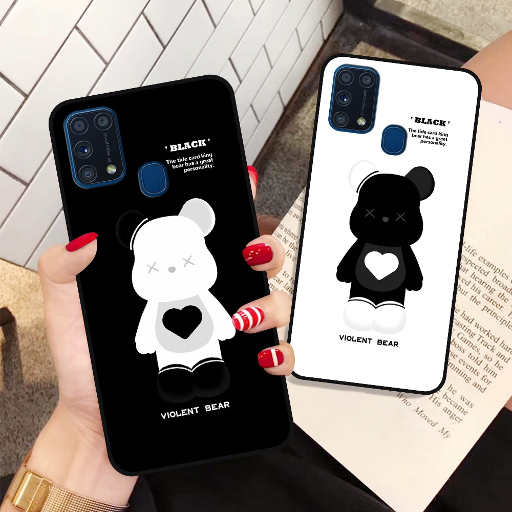 Ốp lưng Samsung M31 in hình họa tiết Mountain, Be@rbrick dễ thương (T13 - T18)