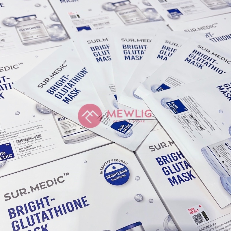 Mặt nạ Sur.Medic Bright Glutathione Mask kích trắng cấp ẩm phục hồi da yếu