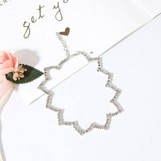 Vòng cổ choker đính đá zíc zắc sáng lấp lánh