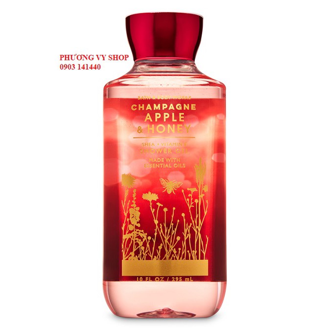 Gel tắm hương nước hoa BBW C.HAMPAGN.E A.PPLE & HONEY