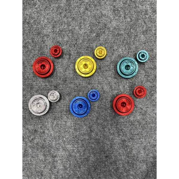 BỘ ỐC MÂM LỬA NHÔM MÀU HONDA/YAMAHA