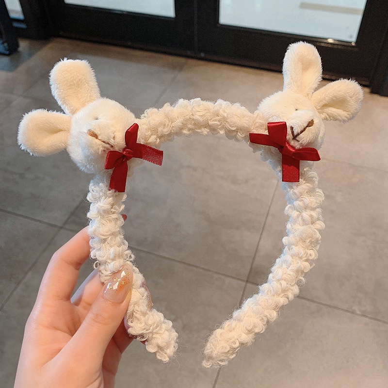 Bờm Hoa, Băng Đô Rửa Mặt thỏ có nơ Hàn Quốc cute PT08