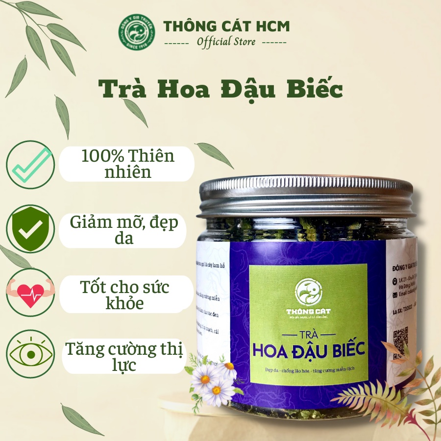 Trà Hoa Đậu Biếc sấy khô THÔNG CÁT HCM thanh nhiệt giải độc, detox cơ thể , giảm nếp nhăn, chống lão hóa da