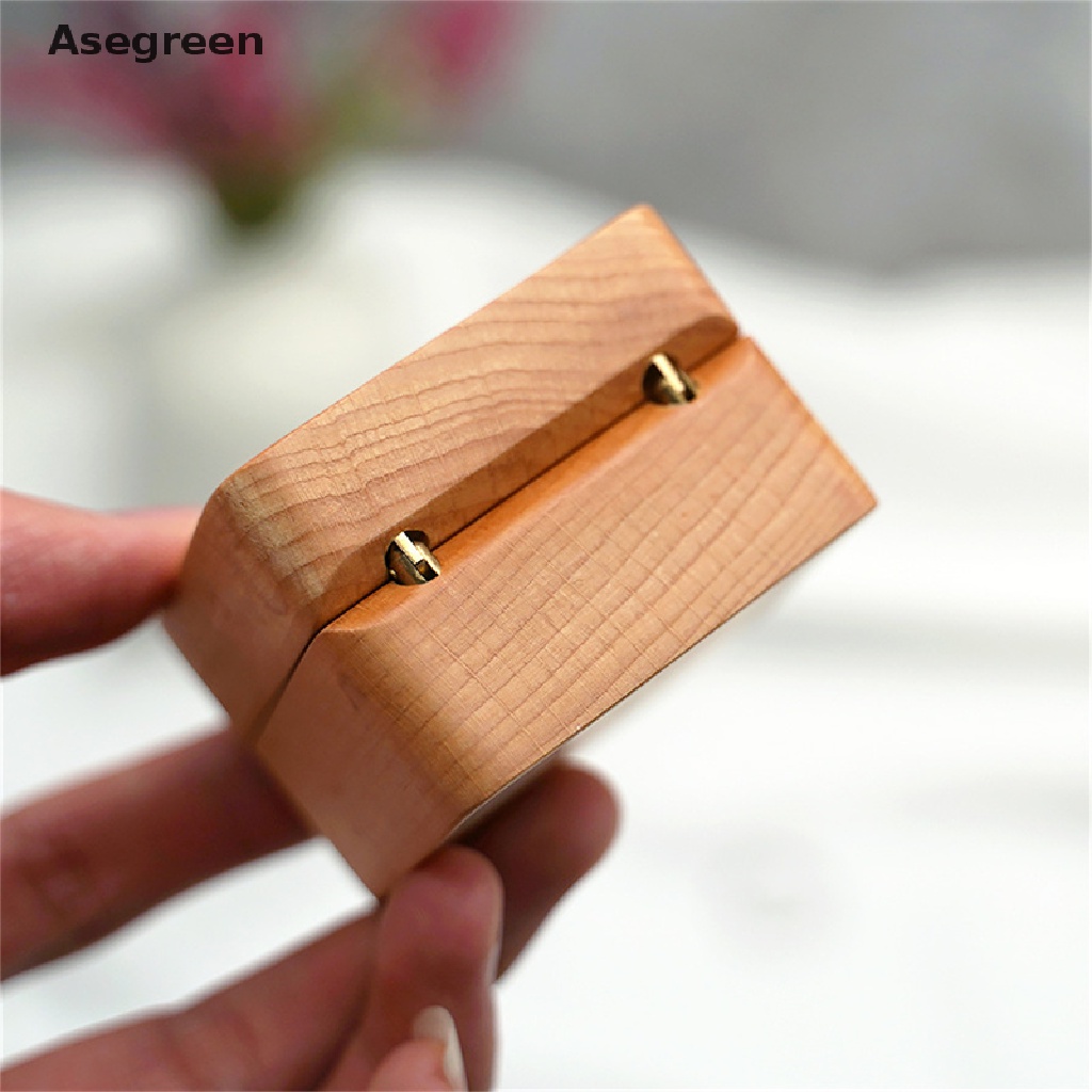 Hộp Đựng Nhẫn Cưới / Đính Hôn Bằng Gỗ Mộc Mạc