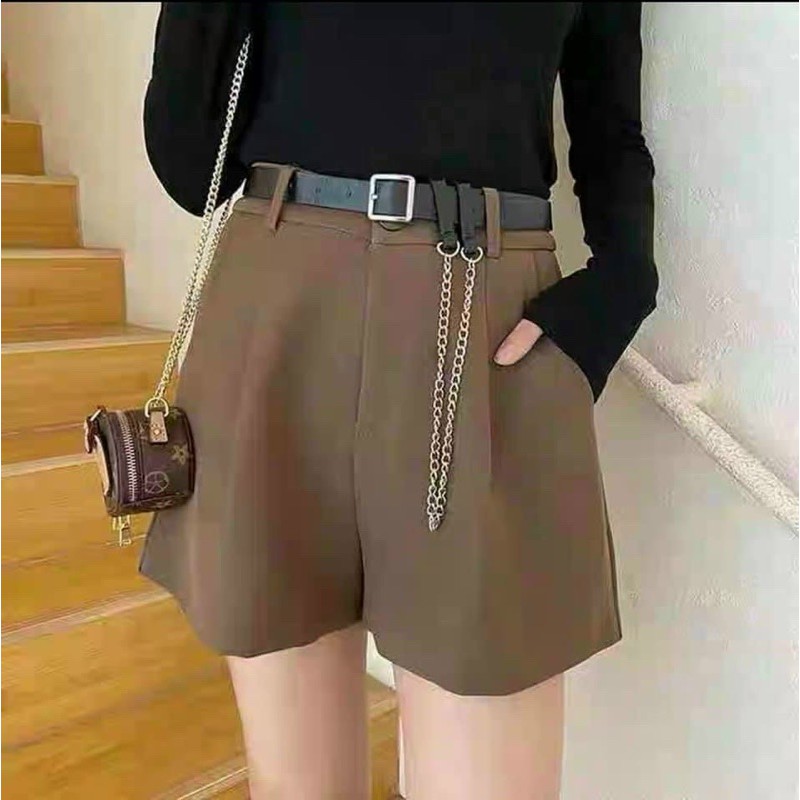 Quần Short Vải Dây Lưng