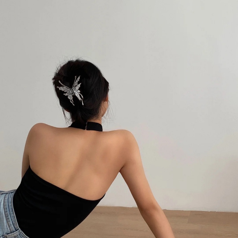 Kẹp tóc kim loại kiểu bướm thời trang cao cấp cho nữ