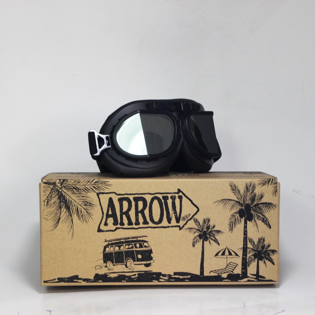 Kính phi công GG150 phụ kiện gắn mũ bảo hiểm dành cho người đi xe máy Arrow Shop