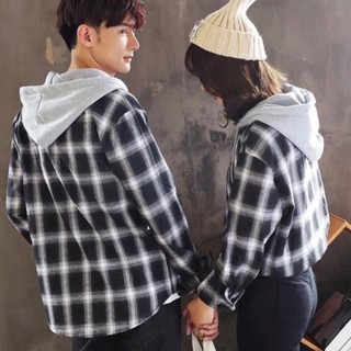 Áo khoác sơ mi caro nam nữ