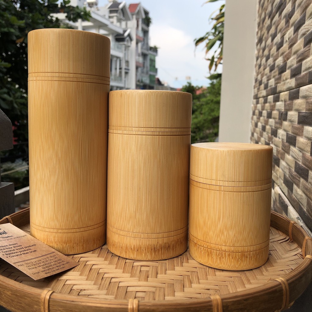 HỘP TRÀ BẰNG TRE - Hộp tre đựng trà - 3 SIZE