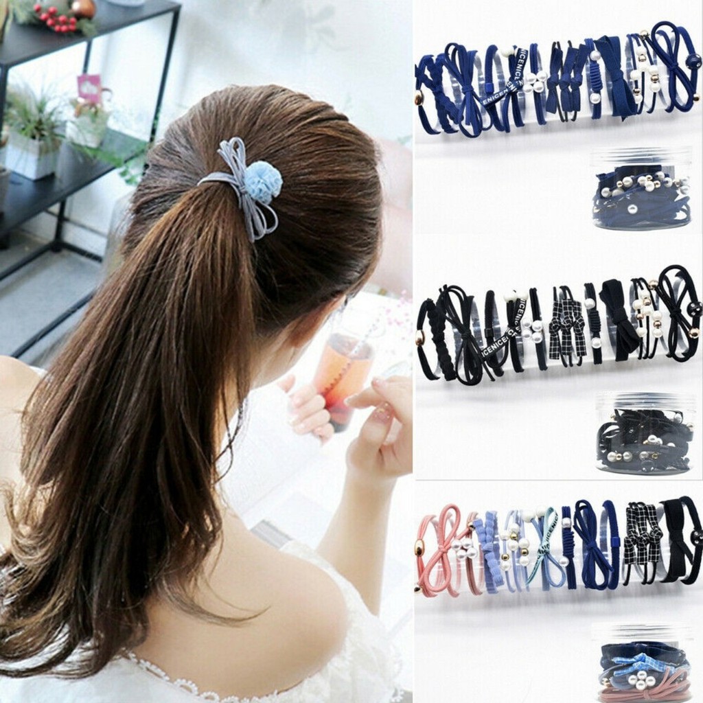 Set Dây Cột Tóc Nhiều Mẫu Chum Buộc Tóc Hàn Quốc Dễ Thương