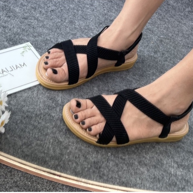 Sandal chiến binh quai dù co giãn MAILIAA đế xuồng 3 phân đi êm chân