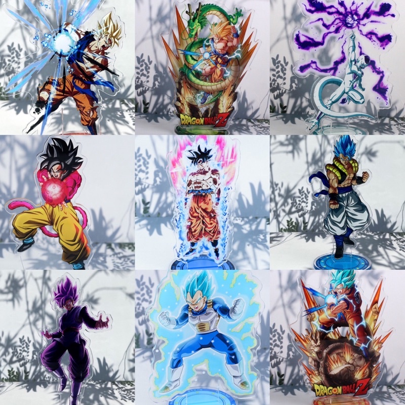 Mô hình Dragon Ball mica nhựa Arcrylic 7 viên ngọc rồng Broly Vegito Songoku Vegeta Gogeta Majin Buu Trunks Fide Rose