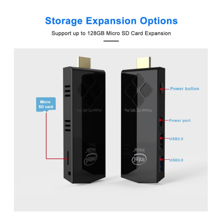 Máy tính Intel Pocket PC compute stick windows 10 64bit, Ram 2GB,CPU Intel Z3735F ... giá sock
