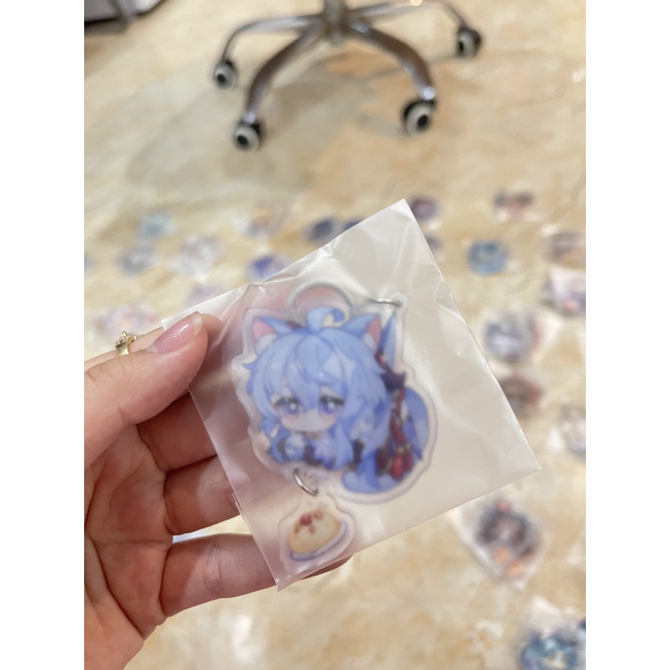 Móc khóa genshin impact động vật qiqi amber beidou fish barbara jean mona xiao razor albedo lumine ningguang ganyu hutao
