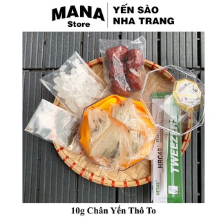 Chân yến thô to 10g tặng nhíp và gia vị chưng yến yến sào nha trang khánh hòa mana store huệ tây