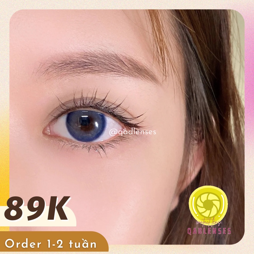 Lens Order -Mẫu chọn lọc - Kính áp tròng nâu xám tự nhiên tây có độ cận