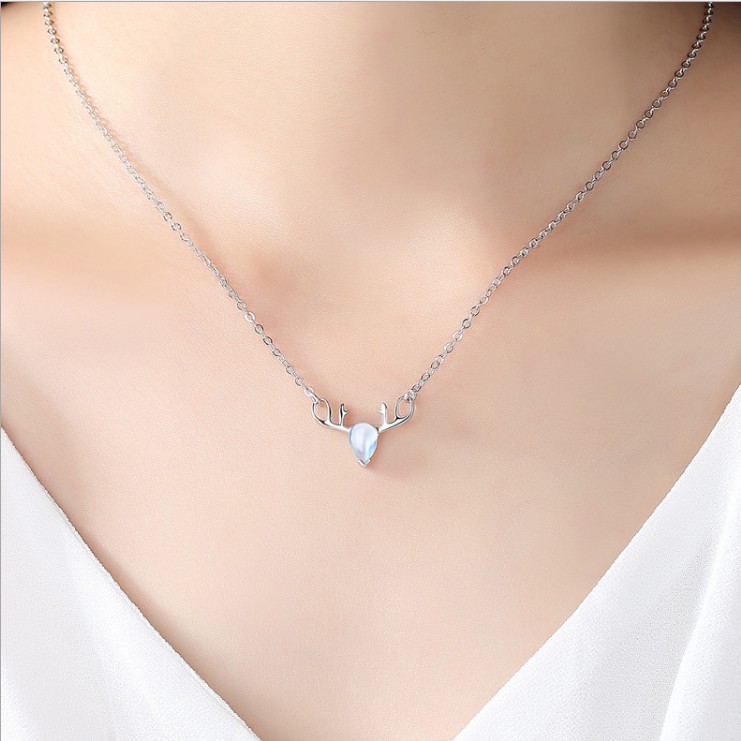 Dây chuyền phối mặt gắn hạt đá đổi màu lấp lánh xinh xắn cho nữ - Bảo Ngọc Jewelry  XB-DB36