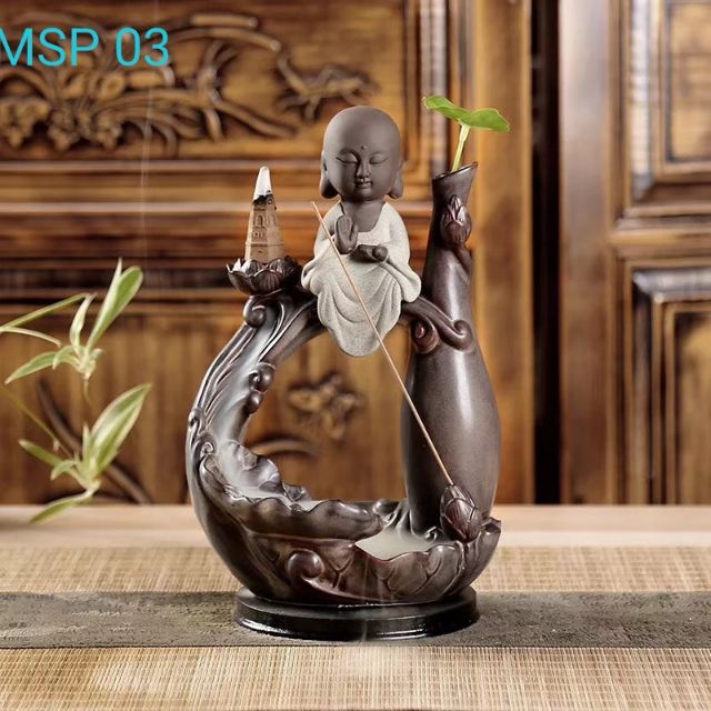 Thác khói trầm hương phật ngồi trên sóng tặng 10 viên trầm | BigBuy360 - bigbuy360.vn