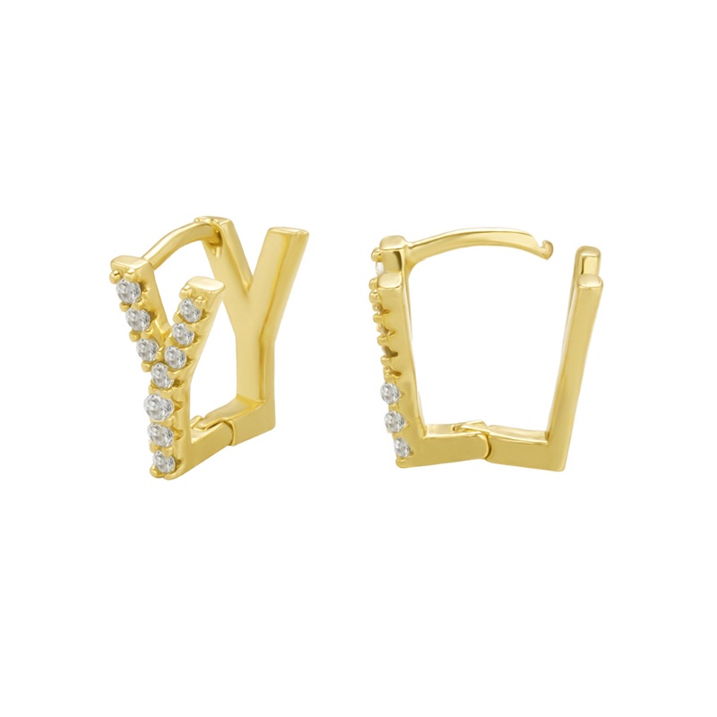 Bông Tai 26 Chữ Cái Đính Đá Thời Trang Nữ Tính