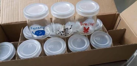 Combo 12 hũ sữa chua thủy tinh