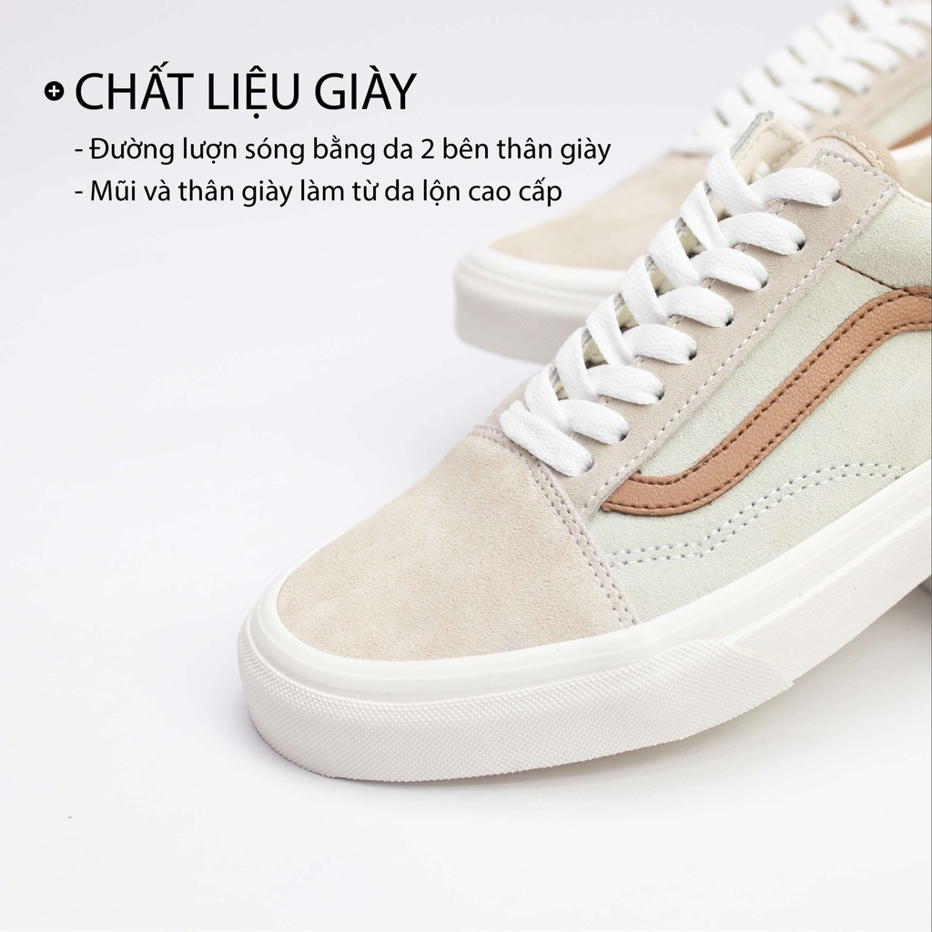 Vans old skool camel CHÍNH HÃNG nam nữ, giày vans cao cấp full box