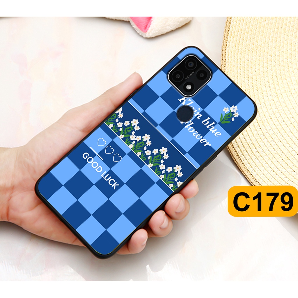 Ốp Oppo A15 / A15s in hình hoa cỏ nhẹ nhàng,họa tiết caro xinh xắn.ốp lưng chống sốc