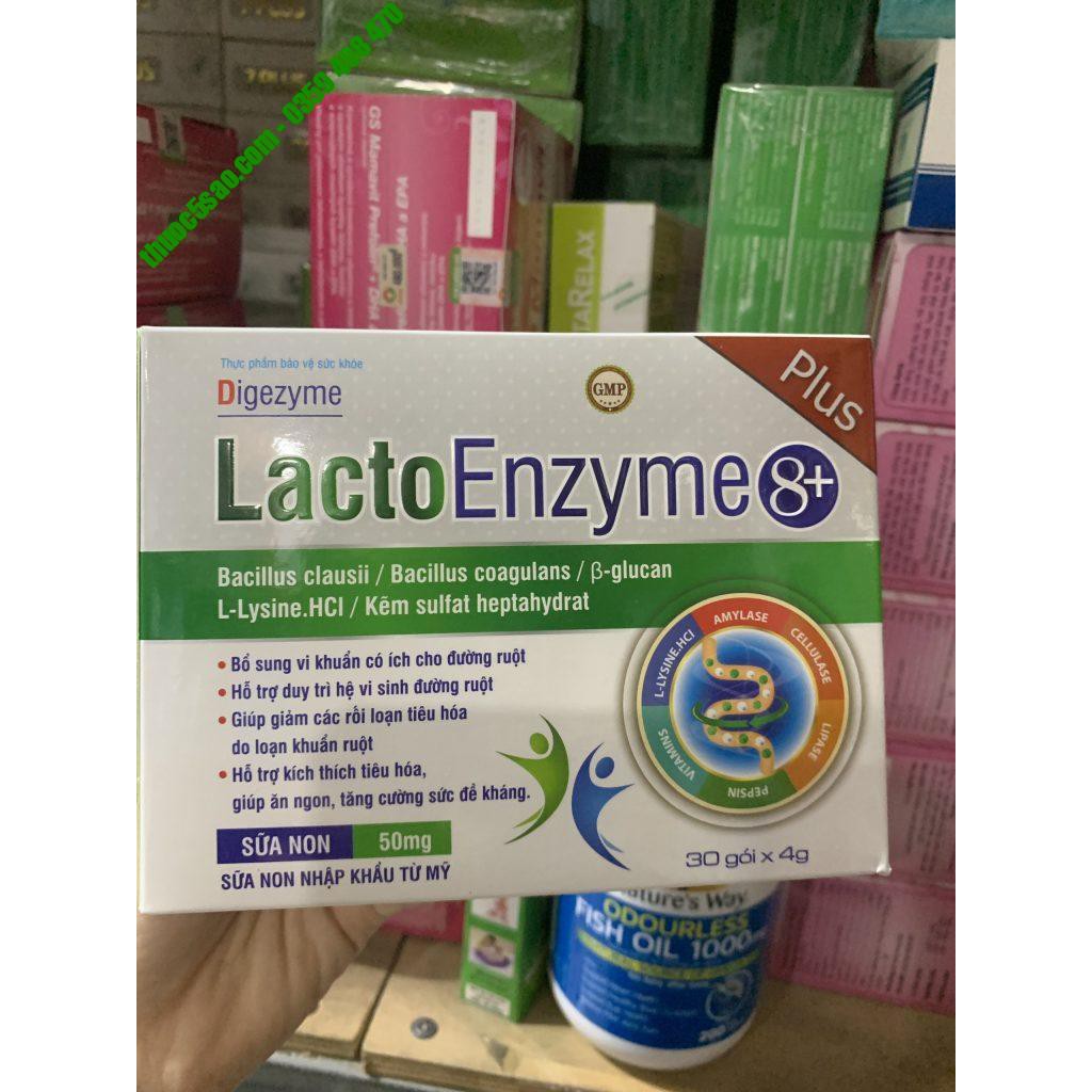 Lacto Enzyme 8+ Plus men vi sinh cho trẻ nhỏ Hộp 30 gói