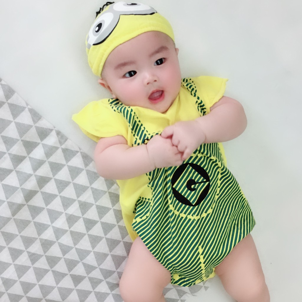 BODY MINION KÈM MŨ XINH CHO BÉ 6-14KG -Bé Xinh Shop