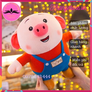 Gấu bông, gối ôm heo tiktok mặc yếm cao 50cm siêu đáng yêu dễ thương-khangstore.vn