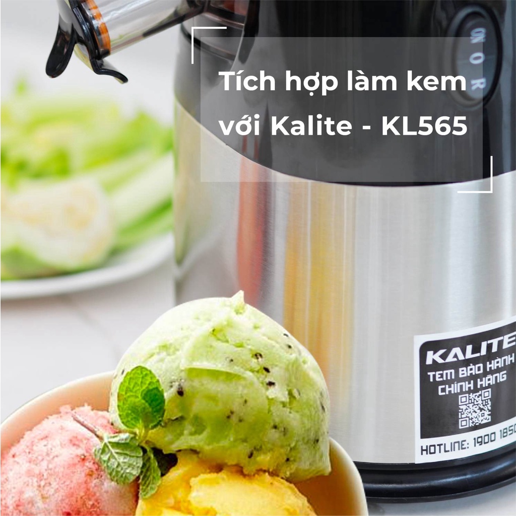 Máy ép chậm Kalite KL-565 máy ép hoa quả công suất 240W, Hàng chính hãng