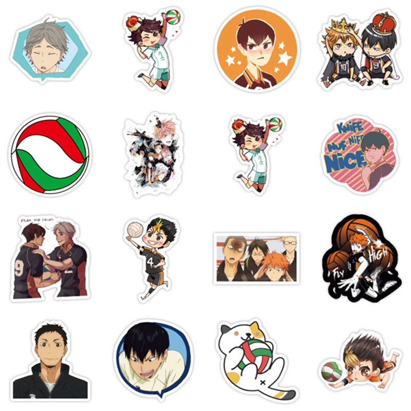 Tmdbyx Set 100 Miếng Dán Họa Tiết Anime Haikyuu!!
