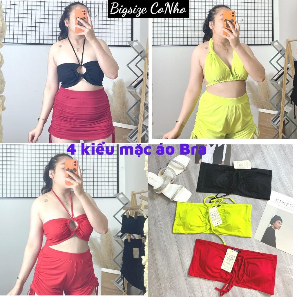 Áo Bra bigsize nữ, Áo ngực bigsize có mút ngực dây dài tùy ý tạo kiểu 58-95kg A19