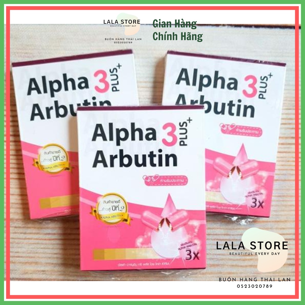 Bill Thái-01 Vĩ Kích Dưỡng Trắng Da Alpha 3 Plus Arbutin Thái Lan  ⚡️Deal Hot⚡️