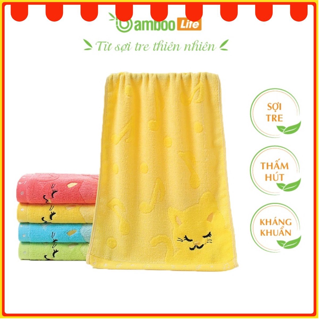 {Freeship} Khăn mặt sợi tre Bamboo Life BL056 mềm mại, thấm hút tốt, an toàn khi sử dụng, thân thiện với môi trường