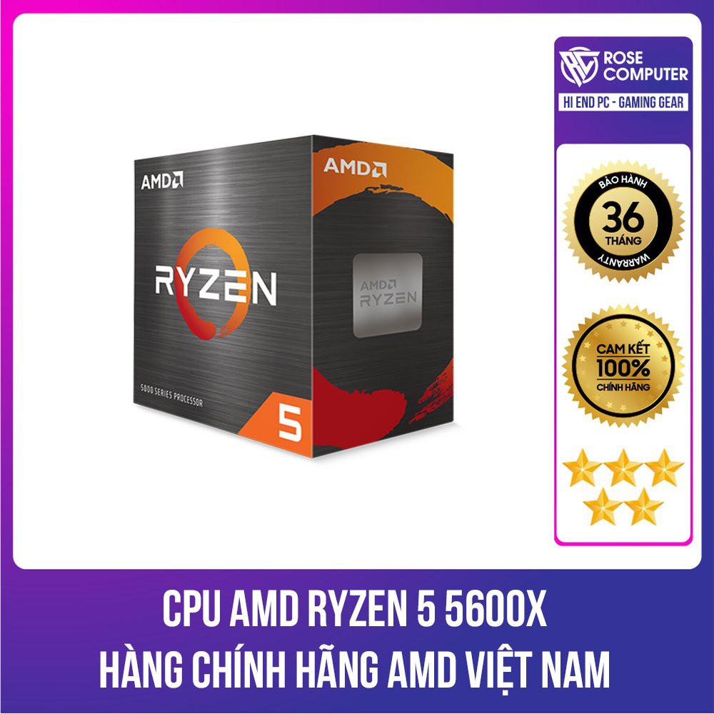 CHIP VI XỬ LÝ AMD RYZEN 5 5600X 3.7 up 4.6GHz | 6 CORE | 12 THREAD | WebRaoVat - webraovat.net.vn