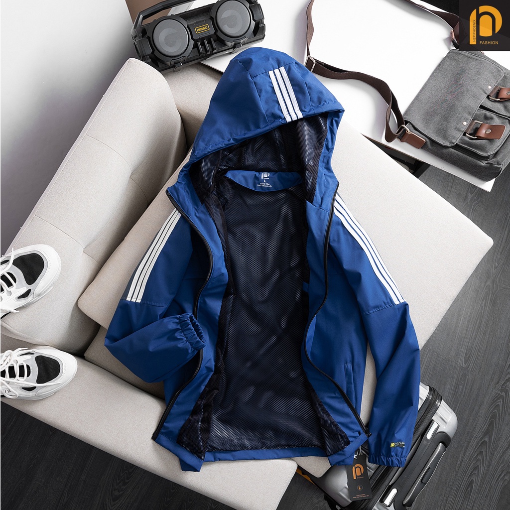 Áo gió nam 2 lớp viền thể thao thời trang , áo gió nam nữ phối viền cao cấp chống nước chống bám bụi rất tốt